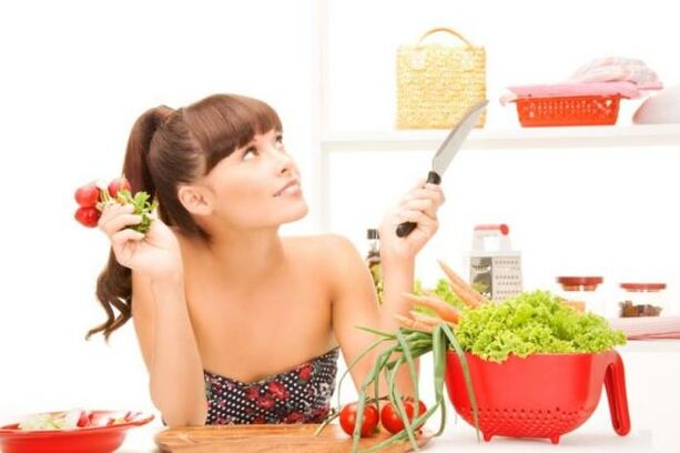 Prepare vegetables for weight loss at home