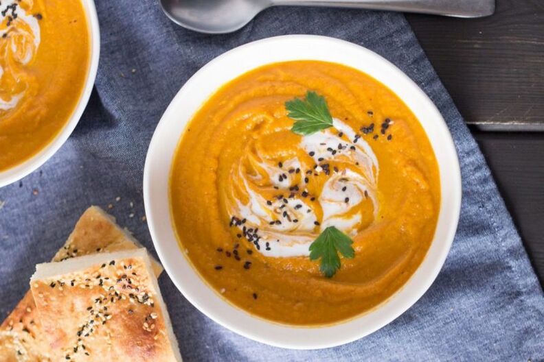 Carrot soup puree for weight loss