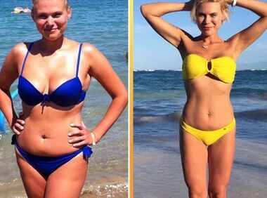 Watermelon diet before and after photo